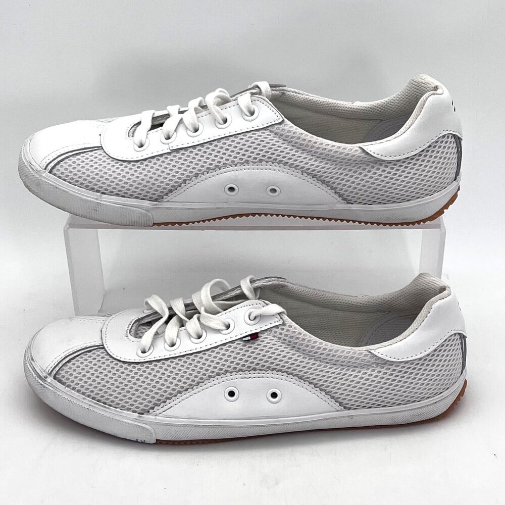 Tommy Hilfiger White Mesh & Leather Lace-Up Sneakers Womens Shoes Size 8M - Picture 10 of 14